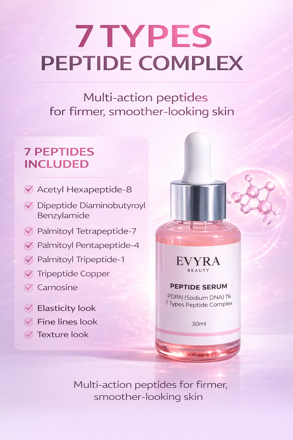 Peptide Serum - PDRN (Sodium DNA) 1% with 7 Types Peptide Complex