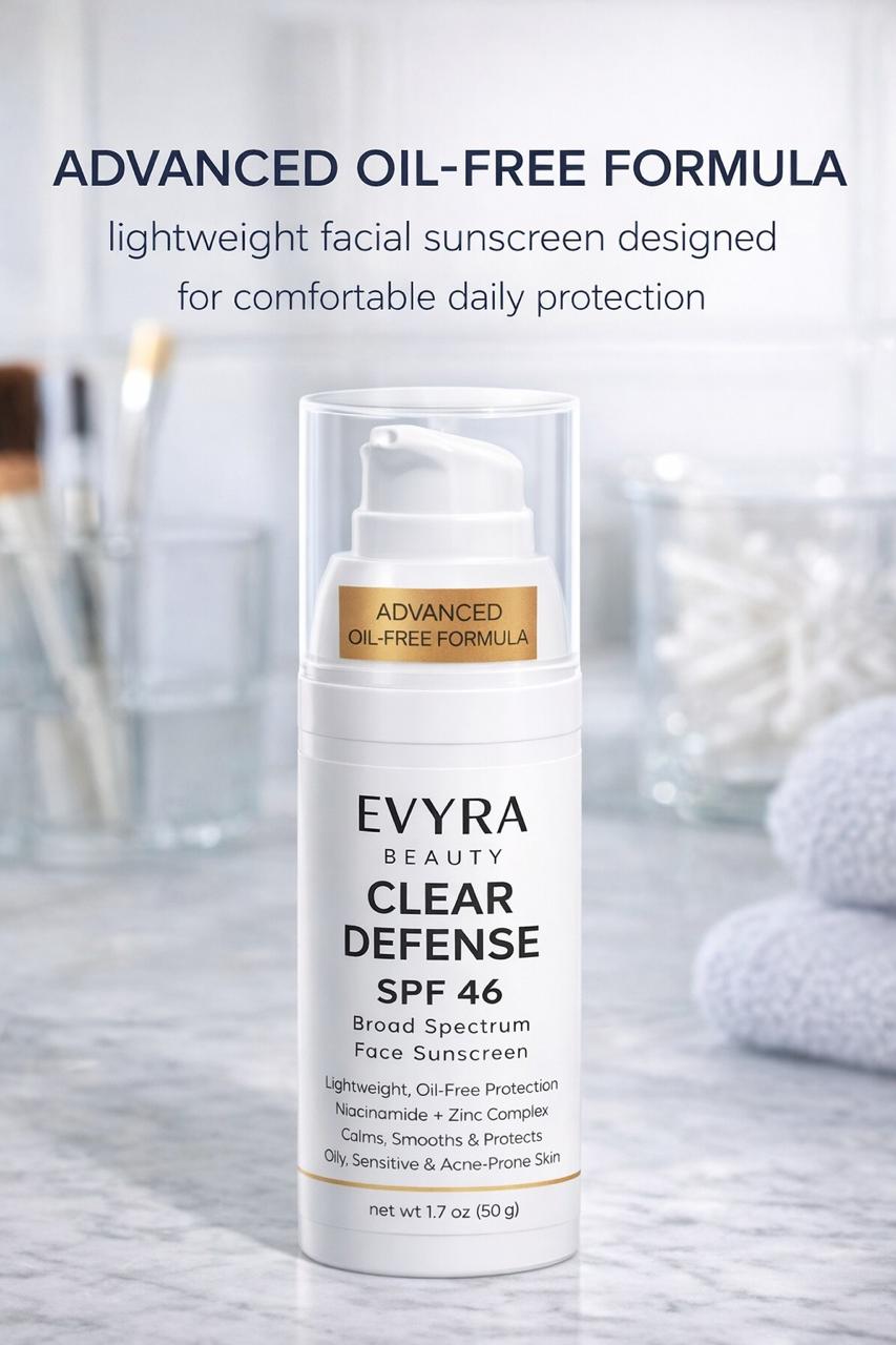 Clear Defense SPF 46 Sunscreen Lotion for Face