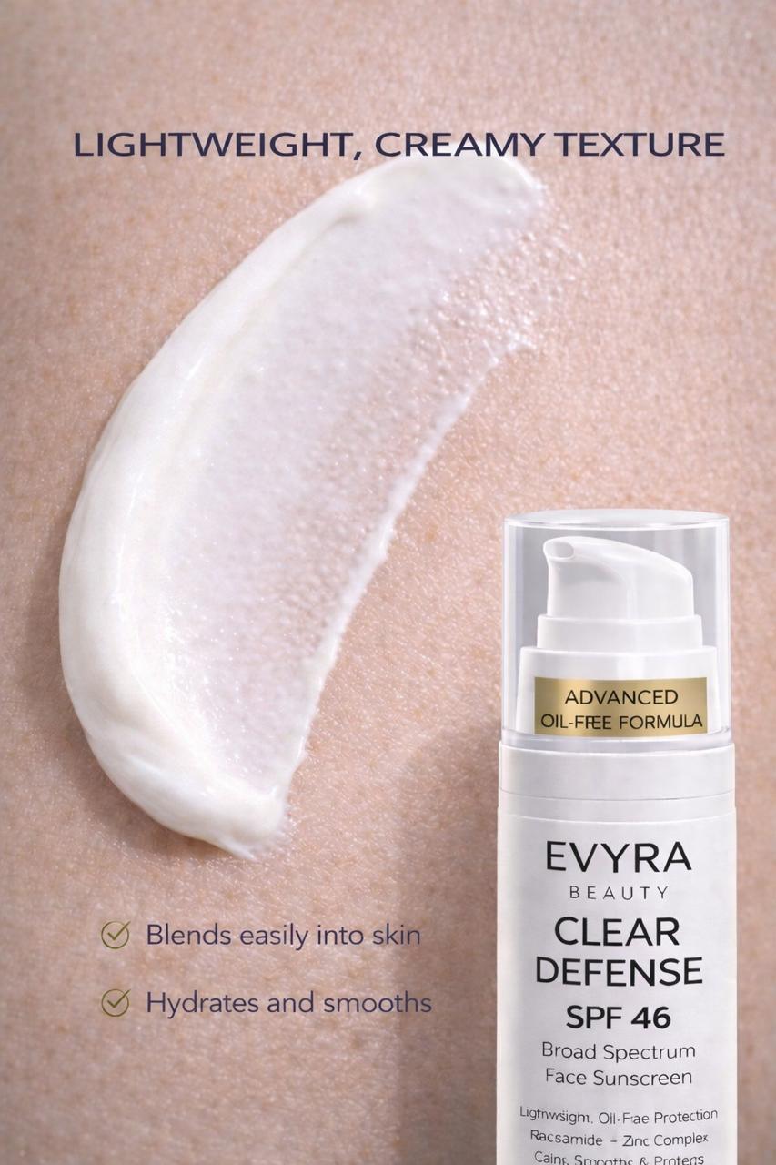 Clear Defense SPF 46 Sunscreen Lotion for Face